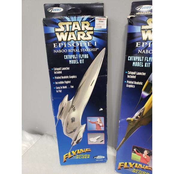 Vintage Star Wars‎ Episode 1 Naboo Fighter & Starship Catapult Flying Model Kit - Picture 3 of 7